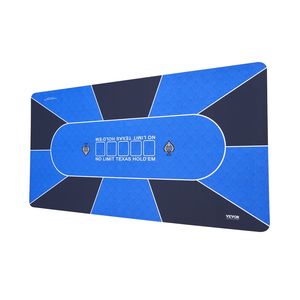 Blu 70X35 pollici pieghevole Poker Top da tavolo 6-8 giocatori con borsa gioco di carte - Product Image 1