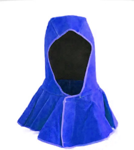 Capuche de soudeur en cuir de vachette de qualité supérieure, résistante à la chaleur et ignifuge, vêtements de protection pour le travail - Product Image 5