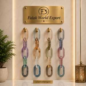 Décoration murale en chaînes de résine colorées de grande taille, séparateur de pièce, rideau personnalisé par FALAK WORLD EXPORT - Product Image 1