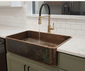 Lavabo de baño de cobre antiguo de alta calidad con superficie cuadrada, embalaje OEM, para lavarse las manos, ¡gran oferta! - Product Image 5