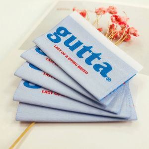 Étiquettes de vêtements personnalisées en coton tissé écologique imprimées numériquement, directement de l'usine, pour sacs, en satin, avec votre logo simple - Product Image 5