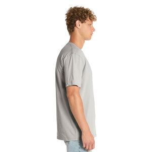 T-shirt pour homme, coupe ajustée, manches courtes, col rond, tissé en polyester/coton, uni, décontracté, classique, 180g, écologique, séchage rapide - Product Image 5