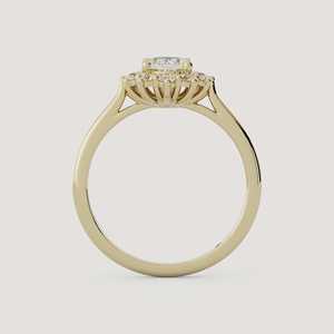Anillos de Compromiso Vintage con Corte Ovalado, Diamante Cultivado en Laboratorio, Halo, IGI, Oro Sólido de 14K y 18K, Joyería Nupcial Moderna y Clásica de Fábrica - Product Image 4