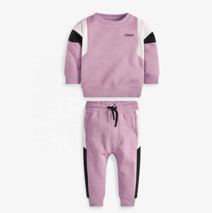 Conjuntos de ropa 100% algodón de punto sólido al por mayor para niños pequeños, ropa informal de invierno para niños, servicio OEM - Product Image 5