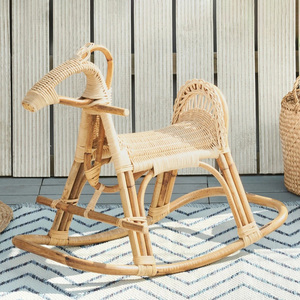 Jouets chevaux à bascule pour bébé, prix le plus bas, jouet écologique pour enfant, animaux à chevaucher en rotin de haute qualité - Product Image 1
