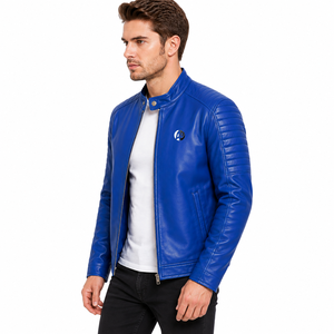 stylish men leather <b>jacket</b> with a smooth finish comfortable fit durable design and timeless appeal for everyday casual and <b>smart</b> - Product Image 4