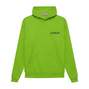 Sweat-shirt à capuche pour homme, couleur unie, coton, molleton français, coupe classique, décontracté, pour l'automne, imprimé logo sur le devant - Product Image 2
