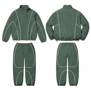 Nouvel ensemble de survêtement coupe-vent pour homme, personnalisé, imperméable, respirant, pour le jogging, vêtements de sport patchwork en nylon, ensemble à mémoire de forme - Product Image 5