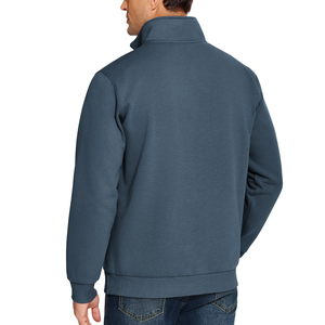 Sweat-shirt à col zippé pour homme, coupe classique, col montant, personnalisable avec impression sérigraphiée, en tissu épais, fabrication usine - Product Image 2