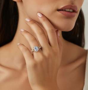 Anillo de Lujo con Moissanita Blanca de Corte Ovalado en Plata 925 Chapada en Oro para Boda, Compromiso, Aniversario, Clásico, Solitario, Promesa - Product Image 4