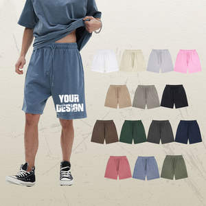 Pantalones Cortos Holgados Personalizados de Alta Calidad, 100% Algodón, 425 g/m², Felpa Francesa Gruesa, Logotipo Impreso Personalizado, Pantalones Cortos para Hombre - Product Image 1