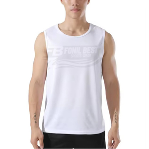 เสื้อกล้ามออกกำลังกายผู้ชายแห้งเร็วระบายอากาศได้ดีผ้าโพลีเอสเตอร์/ ผ้าฝ้ายเป็นมิตรกับสิ่งแวดล้อม - Product Image 6