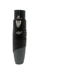 Conectores de audio de alta calidad XLR de 3 pines chapados en negro - Product Image 1