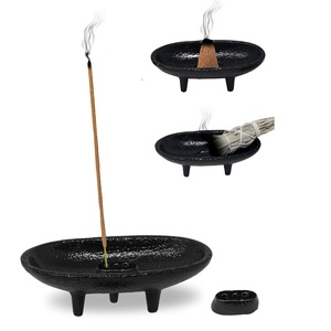 Custom Cast Metal <b>Incense</b> Burner Oval 3 Legged Bowl Stick <b>Cone</b> Sage Holder <b>Incense</b> Ash Catcher Bulk - Product Image 5