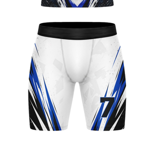 Ensemble Maillot et Short de Football 7v7 pour Garçons - Col Rond, Sans Manches, Coupe Ajustée, Motif Lignes Angulaires, Personnalisable Nom et Numéro du Joueur - Product Image 5