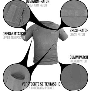 Camiseta Táctica Ligera y Transpirable para Hombre, de Algodón Suave, Manga Corta, para Entrenamiento - Product Image 2