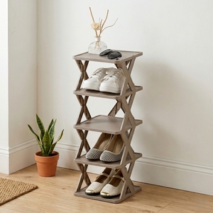 Space-saving modern PP vertical entrance multi-layer high narrow <b>shoe</b> <b>rack</b> - Product Image 1