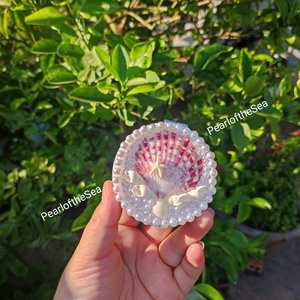 Artistic Decorative Handmade Personalized Seashell Polished Dual Sided Bronze Finish Pocket <b>Mirror</b> Elegant Use - Product Image 5