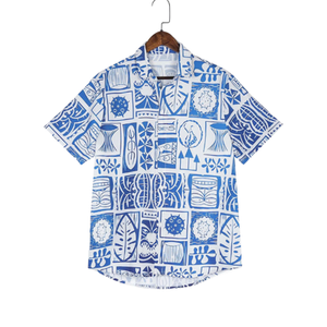 เสื้อฮาวายปาร์ตี้ชายหาดของทีมชุดอโลฮาเขตร้อนพิมพ์ชื่อตามสั่ง - Product Image 5