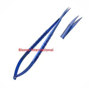Ciseaux de micro-chirurgie professionnels BISONS 16 cm, lame fine en acier inoxydable, poignée à ressort, instrument chirurgical de précision CE - Product Image 2