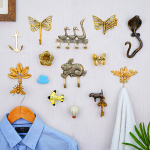 Bulk Wholesale Handmade Blue Agapanthus Floral Ceramic Wooden <b>Wall</b> <b>Hook</b> <b>Wall</b> Mounted Coat Bag <b>Key</b> <b>Hook</b> Decorative Hardware - Product Image 3