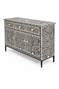 ILAHI's Bone Inlay <b>Drawer</b> Modern Design Agate Detailing <b>Storage</b> Portable Home Furniture - Product Image 3