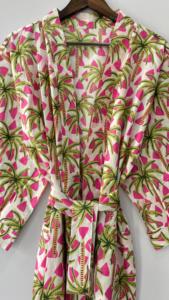 Bata Kimono de Playa 100% Algodón Indio para Mujer, Bata Larga para Baño y Vestir, Bata de Maternidad para Ducha, Ropa de Playa y Dormir - Product Image 4