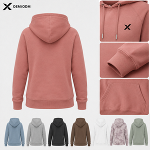 Sudadera con Capucha para Mujer X Sports City, Color Sólido, Estilo Casual para Otoño e Invierno, Transpirable, de Algodón y Fibra de Bambú - Product Image 2