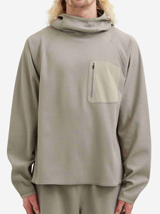 Sudadera con Capucha de Punto Waffle para Hombre, Estilo Balaclava, Color Sólido, con Bolsillo en el Pecho, Transpirable, Informal - Product Image 6