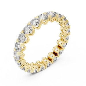 Anillo de Eternidad Completo con Diamantes Cultivados en Laboratorio, Engaste Compartido, 2.73ctw, Oro Sólido de 10K, 14K, 18K, Unisex, Certificado IGI, Joyería Fina - Product Image 2