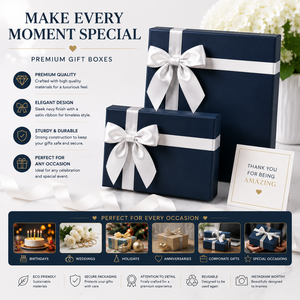 Boîte cadeau rigide de luxe avec ruban et fermeture magnétique, emballage en papier premium pour bijoux de mariage, cosmétiques et occasions spéciales - Product Image 4