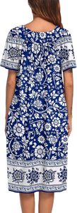 Vestido Hawaiano para Mujer, Estampado Floral, Holgado, Informal, Veraniego, Maxi Vestido - Product Image 2