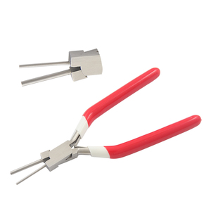 Bail Making <b>Plier</b> <b>Small</b> Jaw 1.5mm & 2mm Size 160mm Double PVC Spring Handles Crimping Fishing Jewelry Making OEM - Product Image 1