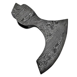 Burraq Hachette de fendage Tomahawk en acier Damas, qualité supérieure, faite main, avec étui en cuir, pour le camping, cadeau pour papa, usage industriel et bricolage - Product Image 3