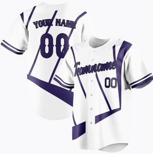 Maillot de baseball personnalisé en polyester, impression numérique, respirant, séchage rapide, uniforme d'équipe, nom et numéro personnalisés, OEM ODM - Product Image 4