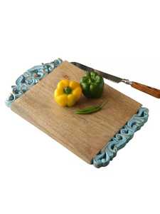 Decorative Wooden Cheese Chopping <b>Board</b> Elegant Kitchen <b>Board</b> for Dining Food Preparation and Entertaining - Product Image 4