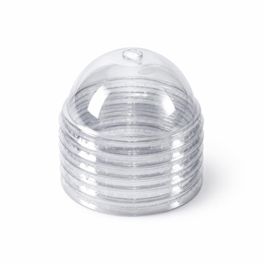 Tapa de Domo Transparente de PET de 12 oz – Tapa Desechable de Plástico Transparente para Vasos de Smoothies, Batidos, Café Helado y Bebidas Frías - Product Image 3