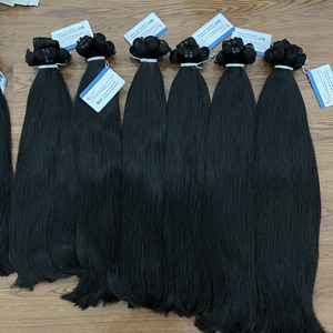 Extensions de cheveux Remy vietnamiens 100% naturels, super double drawn, tissage machine double, de luxe - Product Image 5