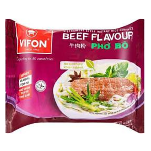 Nouilles de riz instantanées Vifon saveur bœuf non raffinées 0% de matières grasses (pour l'exportation) 118g x 24 sachets Vente en gros Exportation du Vietnam - Product Image 1