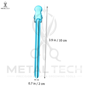 Pinces de sectionnement de cheveux robustes en acier inoxydable bleues pour salon de coiffure, accessoires de maintien pour barrettes - Product Image 2
