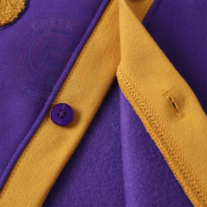 Fraternity Omega Purple Knitted <b>Cardigan</b> <b>Long</b> Sleeve Cotton V-neck Greek Embroidery OPP Letter Men's Sweater Full Sleeve - Product Image 4