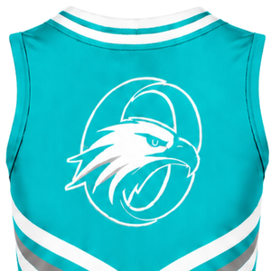 Custom Turquoise Cheer <b>Shirt</b> Sleeveless Team Sportswear Athletic Uniform Top Training Practice Performance Cheer Squad Apparel - Product Image 4
