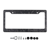 Cadre de plaque d'immatriculation en fibre de carbone, taille universelle, couleur personnalisée, logo, accessoires de voiture