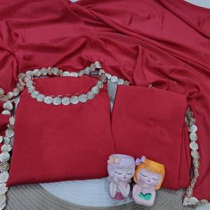 Elegante y Moderno Salwar Kameez de Seda China Premium con Dupatta, Mangas Largas, para Fiestas, de Secado Rápido, Tallas M-10XL - Product Image 5