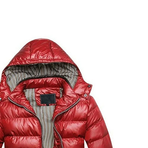 Men's <b>Red</b> Camouflage Long <b>Hooded</b> Puffer <b>Jacket</b> Windproof Thick Winter Coat Zipper Closure Casual Slim Fit Cotton Filling - Product Image 4