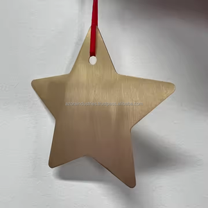 Custom Personalized Modern Eco-Friendly Christmas <b>Ornaments</b> Custom Etched Hollow Metal Brass Stainless Steel <b>Hanging</b> <b>Ornament</b> - Product Image 2