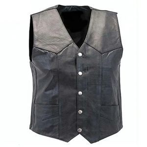 Ropa de Moda para Hombre, Chaleco de Cuero de Diseño Personalizado, Chaleco de Cuero Transpirable Hecho en Pakistán, Precio Económico al por Mayor - Product Image 4