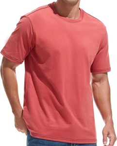 Men's Summer Casual Cotton Printed Tee <b>Shirt</b> <b>Collarless</b> Flannel Knitted for Adults Breathable Features 100% Cotton for Spring - Product Image 4