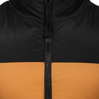 Gilet matelassé tissé écologique respirant pour homme, à blocs de couleur, col montant, imperméable, coupe-vent, chauffant, pour l'hiver, décontracté