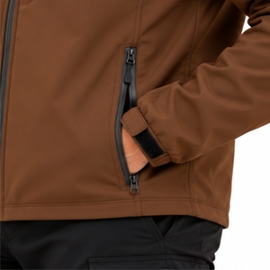 <b>Men</b>’s <b>Lightweight</b> Softshell Full Zip Outdoor <b>Jacket</b> Raised Collar Protection Useful Chest Pocket Secure Side Pockets Flexible - Product Image 6